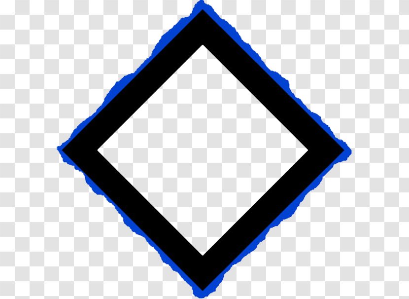 White - Black - Square Blue Frame Transparent PNG