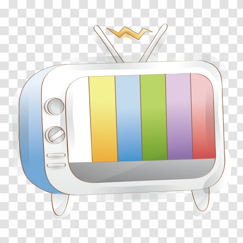 Television - Yellow - Vector Hand-painted TV Material Transparent PNG