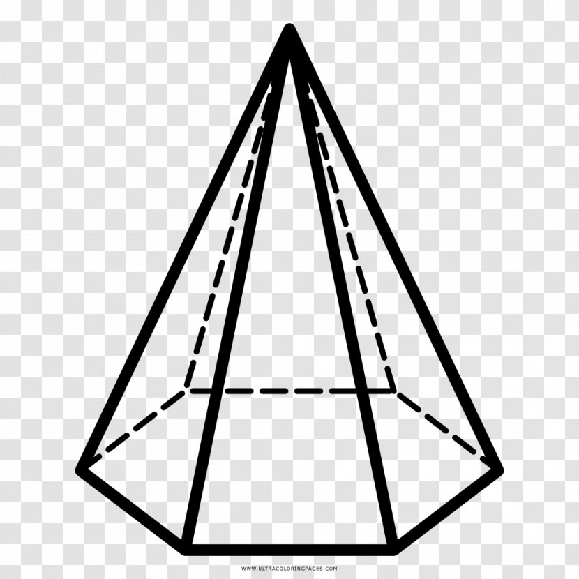 Hexagonal Pyramid Square Solid Geometry Area - Triangle Transparent PNG
