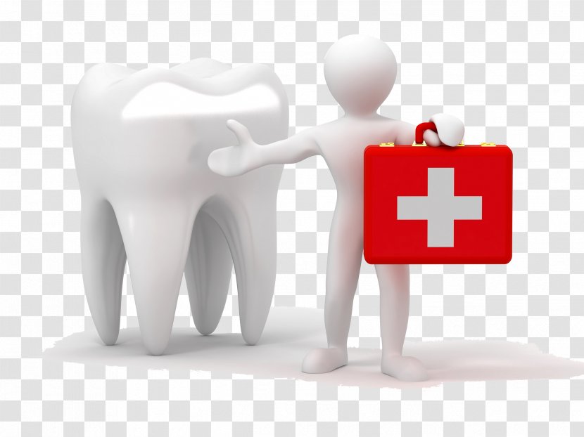 Dental Emergency Dentistry Toothache - Cartoon - Holding A First Aid Kit 3D Creative Villain Transparent PNG