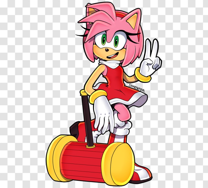 Amy Rose Sonic The Hedgehog Sega Clip Art - Artwork Transparent PNG