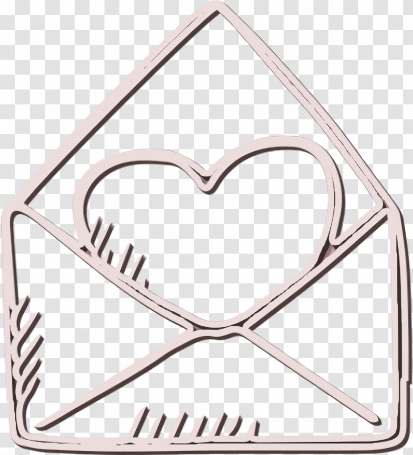 Love Letter Icon Hand Drawn Love Elements Icon Valentines Day Icon Transparent PNG