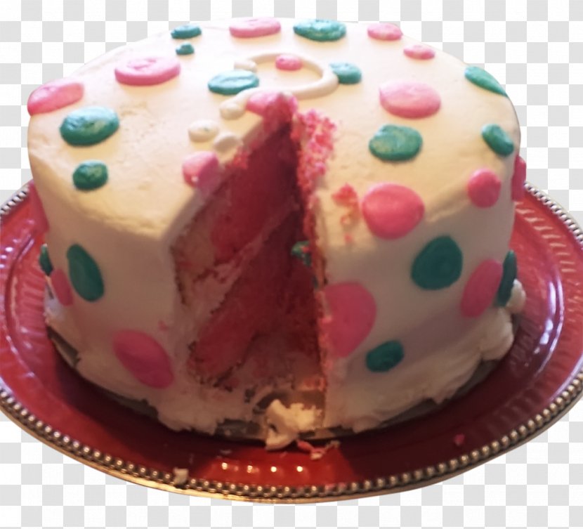 Cupcake Buttercream Cake Decorating Gender Reveal - Dessert - Polka Dot Transparent PNG