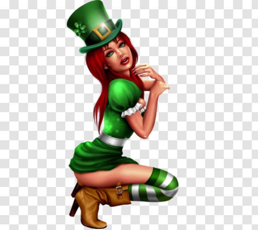 Saint Patrick's Day Woman 17 March Ireland - Fictional Character Transparent PNG