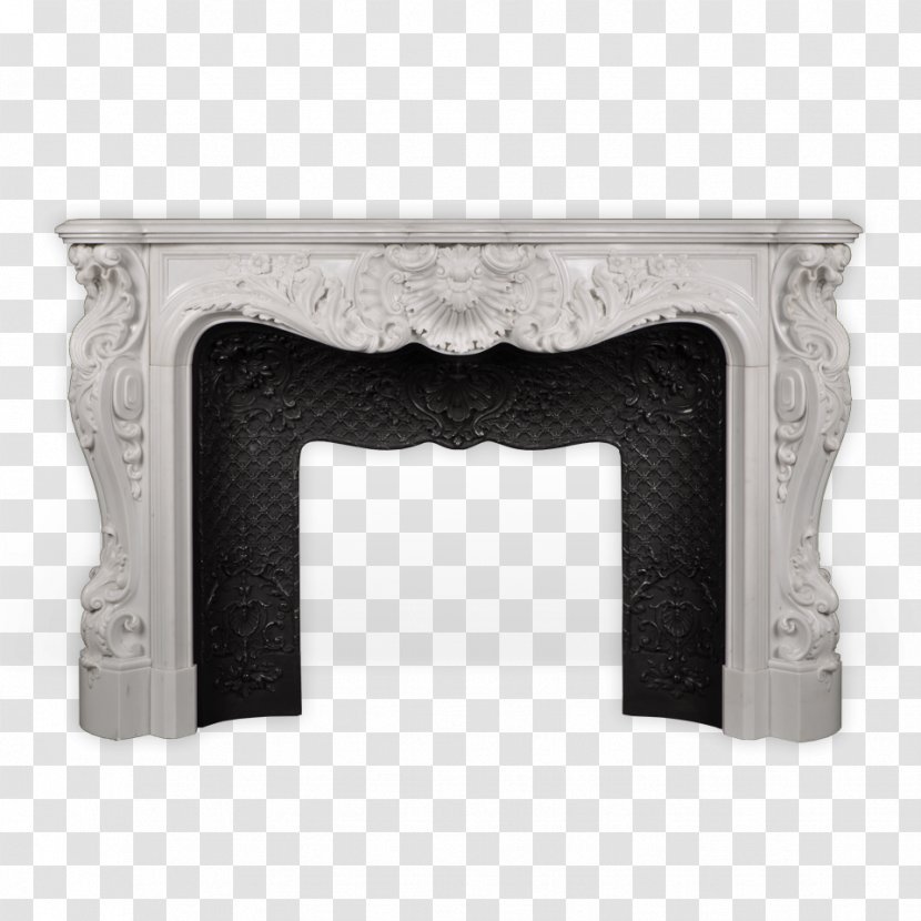Fireplace Hearth Louis Quinze Design Marble Transparent PNG