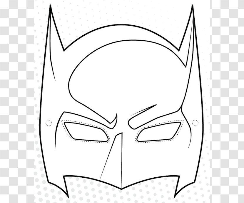 Batman Mask Coloring Book Drawing Superhero - Symbol Printable Transparent PNG