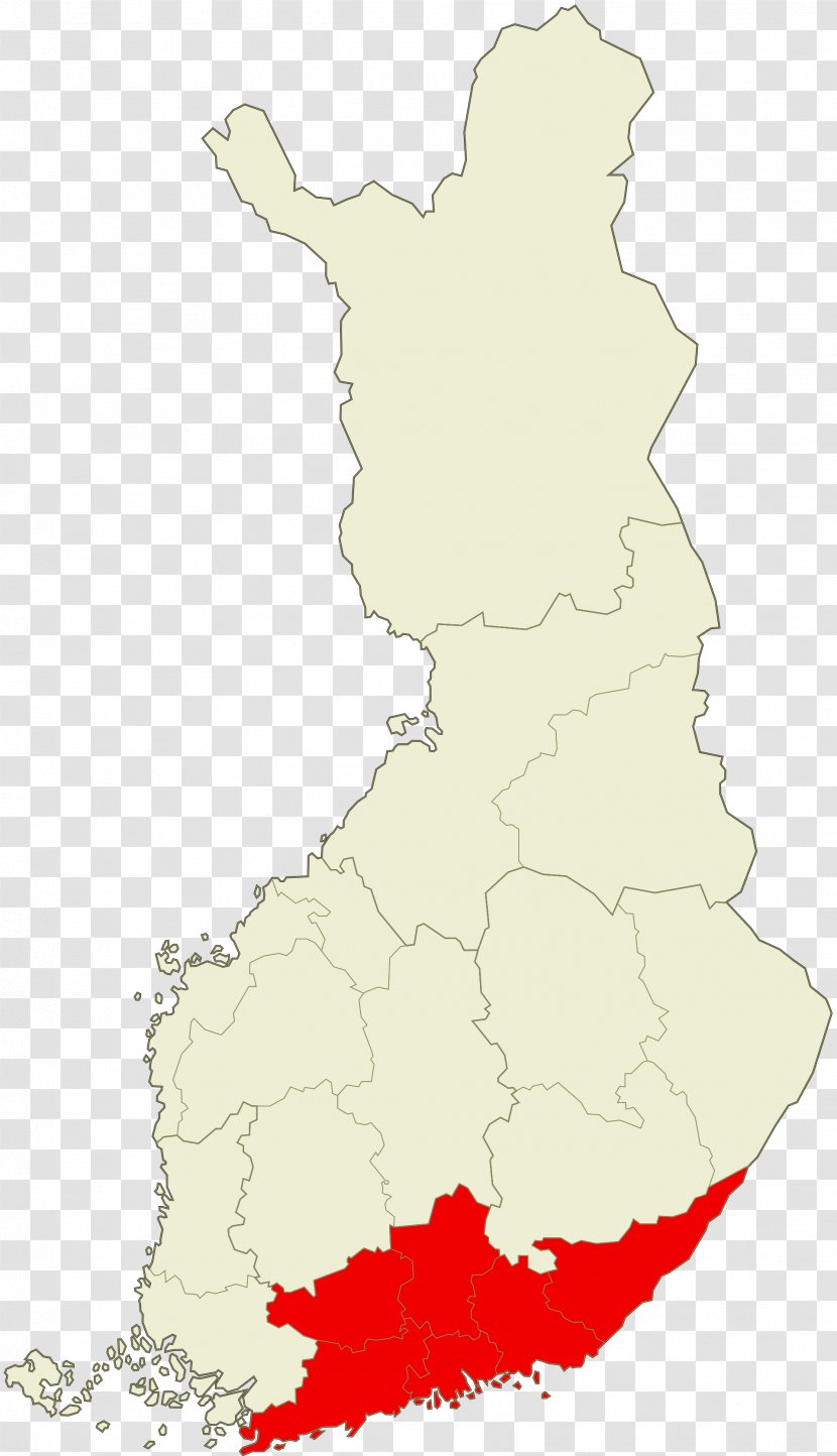 Päijänne Tavastia Regional State Administrative Agency For Southern Finland South Karelia Kymi - Map Transparent PNG