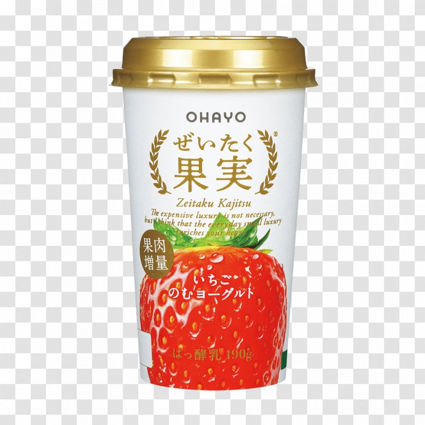 Strawberry Drinkable Yogurt Ohayo Dairy Products Yoghurt Fruit - Food - Drink Transparent PNG