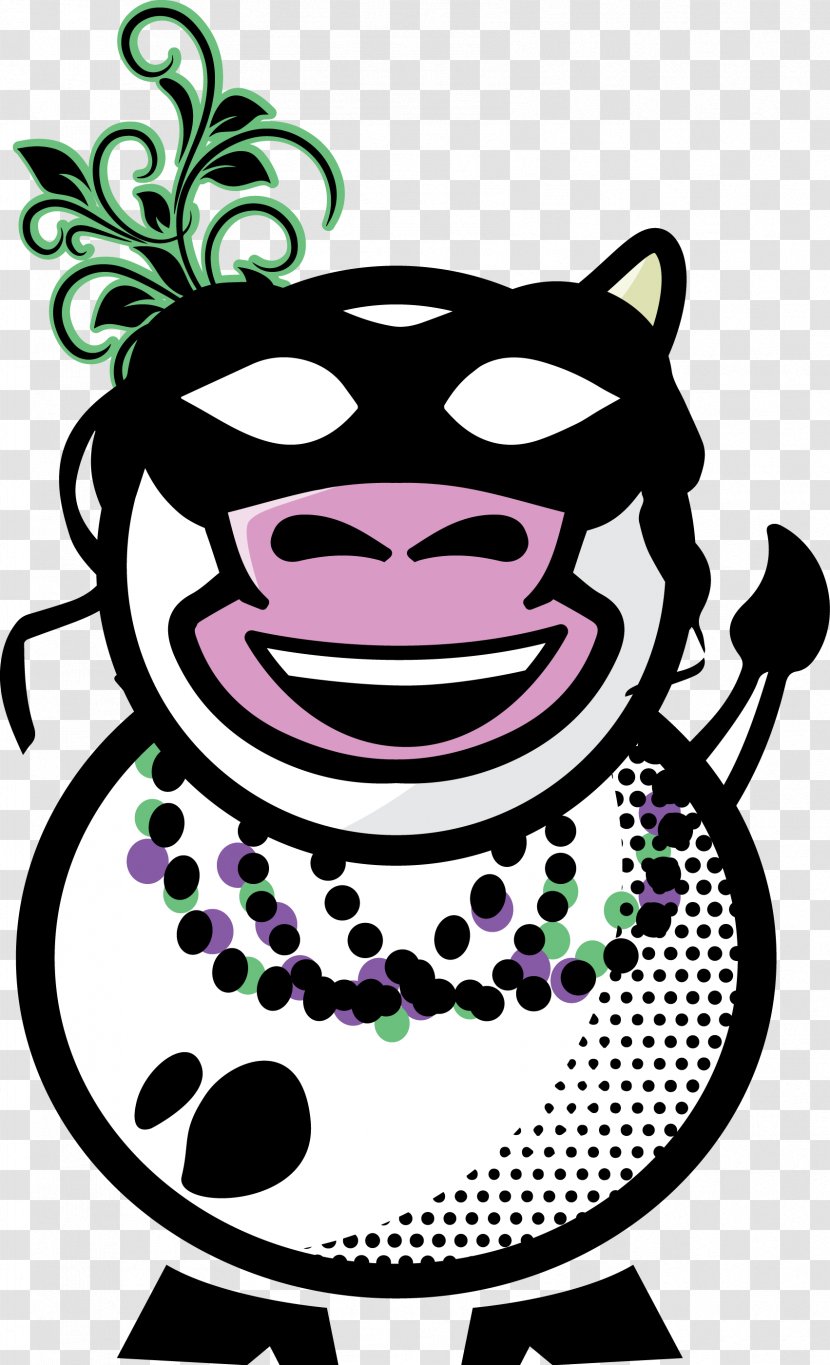 Milk Cattle Clip Art - United States - Mardi Gras Mask Transparent PNG