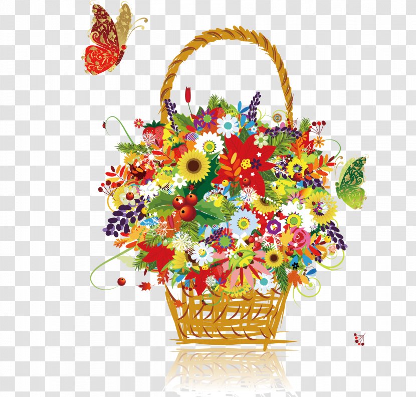 Flower Basket Stock Photography Clip Art - Floral Decoration Transparent PNG