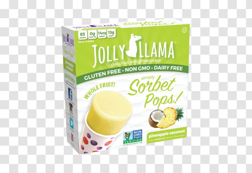 Ice Cream Sorbet Coconut - Dairy Product - Pineapple Transparent PNG