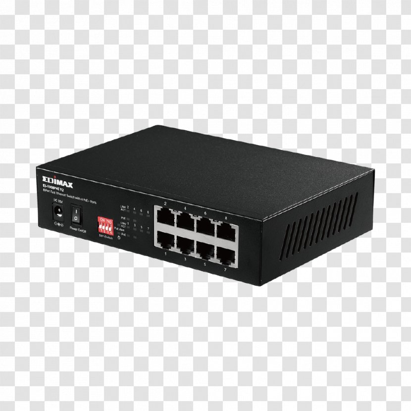 Gigabit Ethernet Network Switch Computer Router - Hub - 4 Port Transparent PNG
