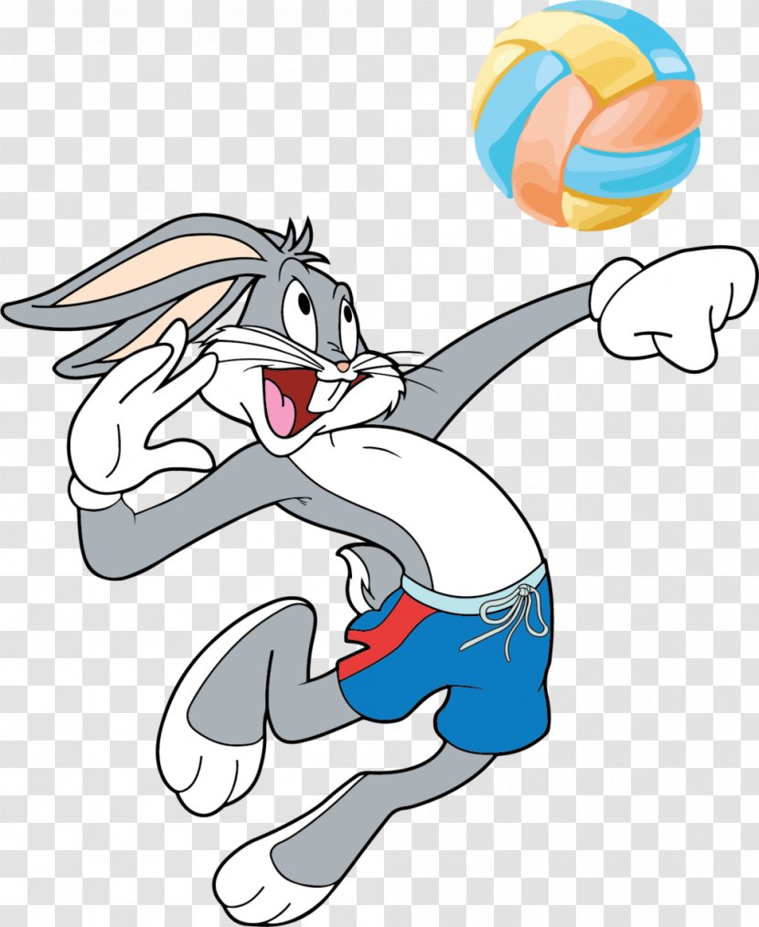 Bugs Bunny Daffy Duck Elmer Fudd Volleyball Easter - Watercolor Transparent PNG