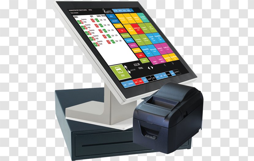 Cafe EatPOS Café Coffee Day Fast Food Restaurant - Computer Monitors - Point Of Sale Transparent PNG