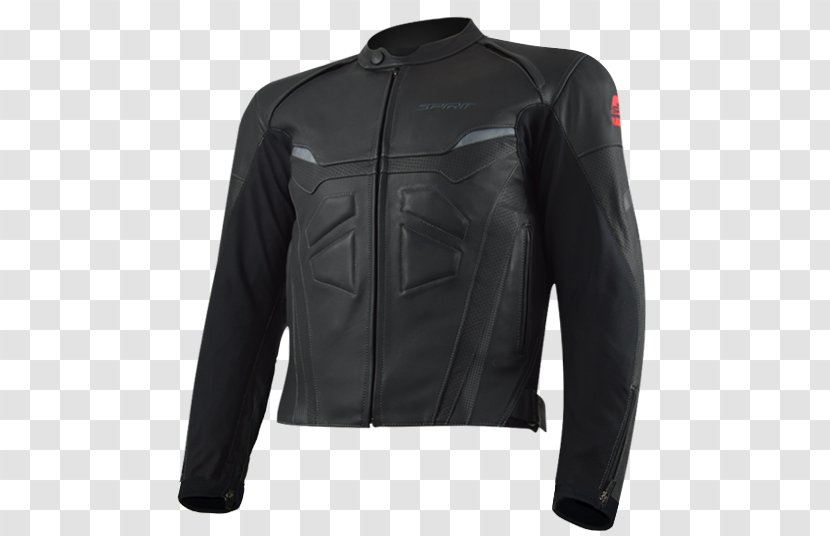 Leather Jacket Motorcycle Riding Gear - With Hoodie Transparent PNG