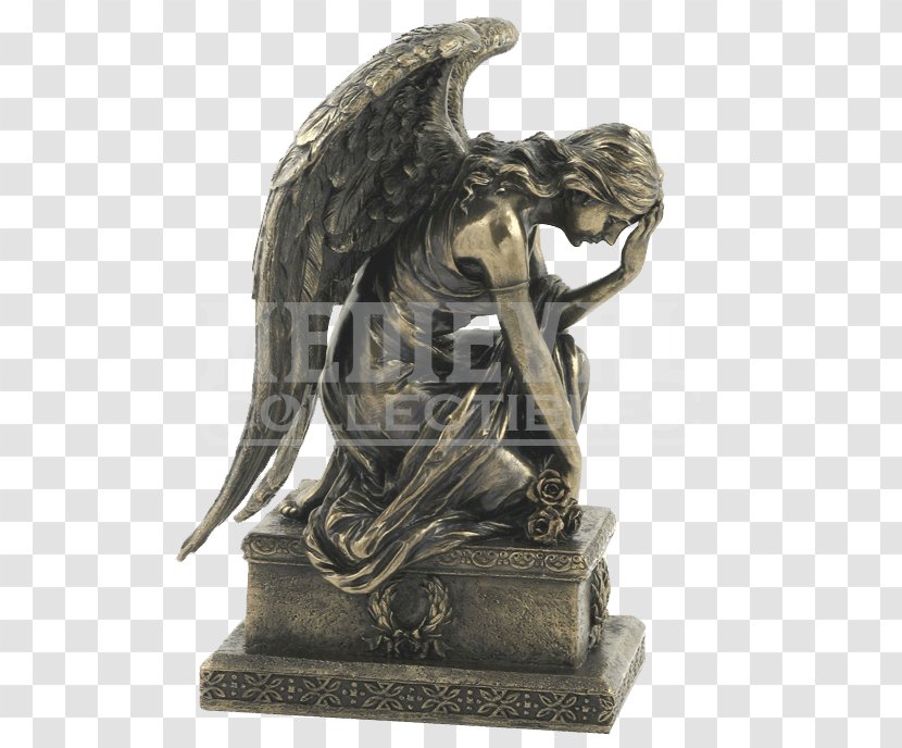 Statue Angel Of Grief Gabriel Bronze Sculpture Figurine - Archangel - Mourning Transparent PNG
