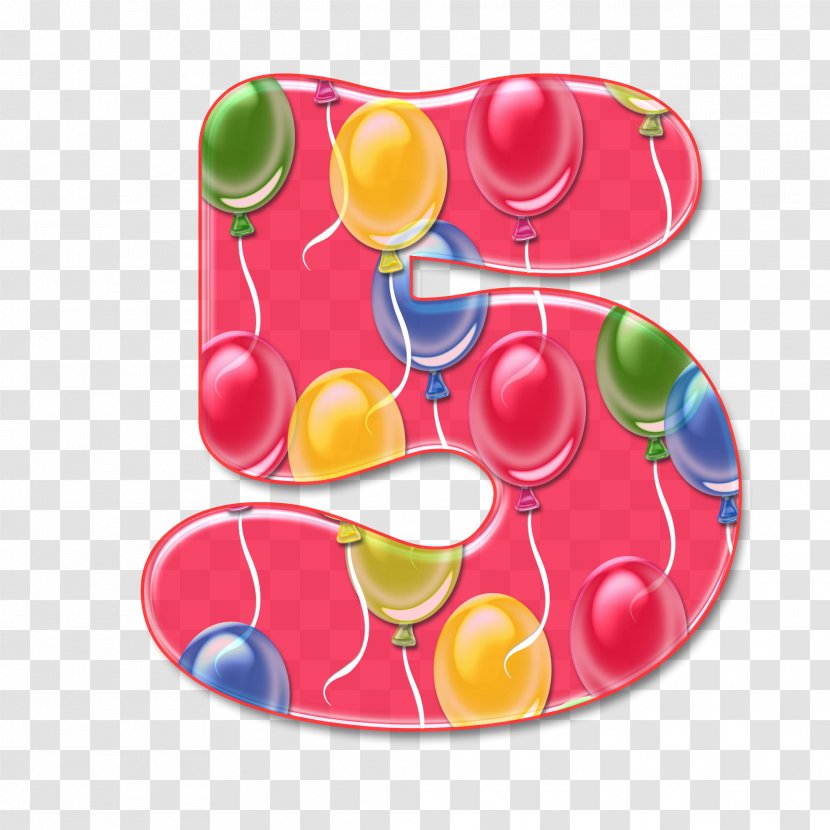 Alphabet Letter Toy Balloon Number - 5 Transparent PNG