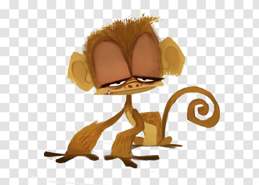 Cartoon Monkey Drawing Illustration - Model Sheet Transparent PNG