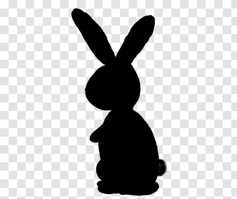 Easter Bunny Background - Rabbits And Hares - Blackandwhite Silhouette Transparent PNG