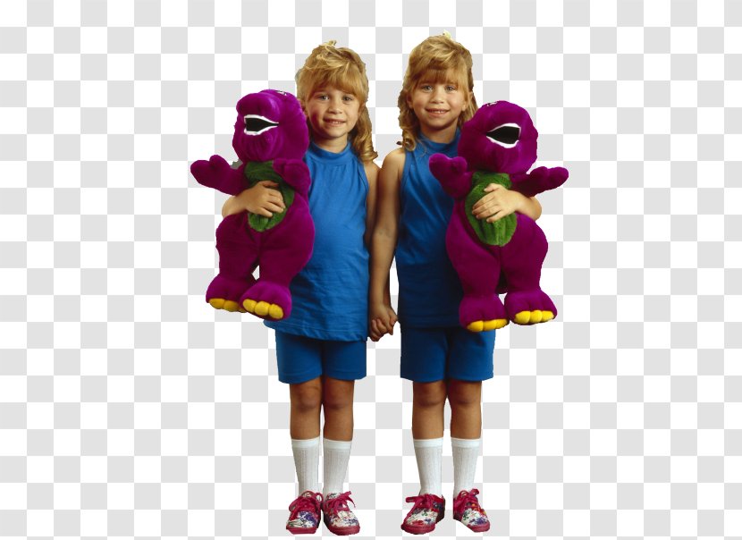 Mary-Kate And Ashley Olsen Twin Outerwear Purple - Marykate - Barney The Dinosaur Transparent PNG