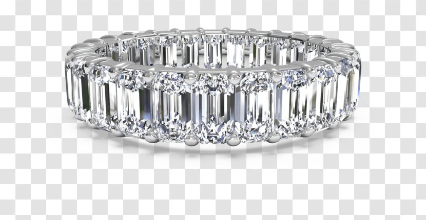 Wedding Ring Diamond Cut Engagement Eternity - Silhouette - Emerald Bridal Sets Transparent PNG