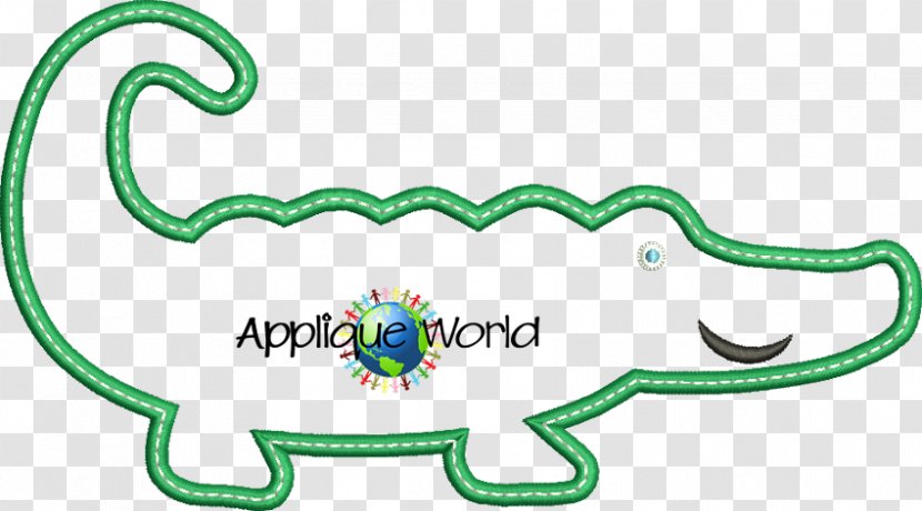 Appliqué Embroidery Alligators Sewing Reptile - Plants - Monogram Applique Transparent PNG