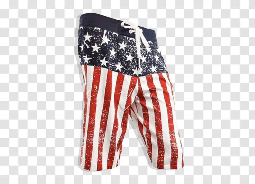 Flag Of The United States Boardshorts Trunks Swimsuit - Swimming - Us Independence Day Transparent PNG