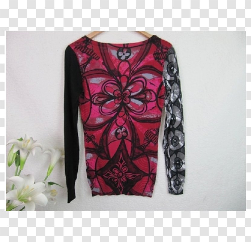 Sleeve Pink M Blouse Neck Outerwear - Gucci Pattern Transparent PNG