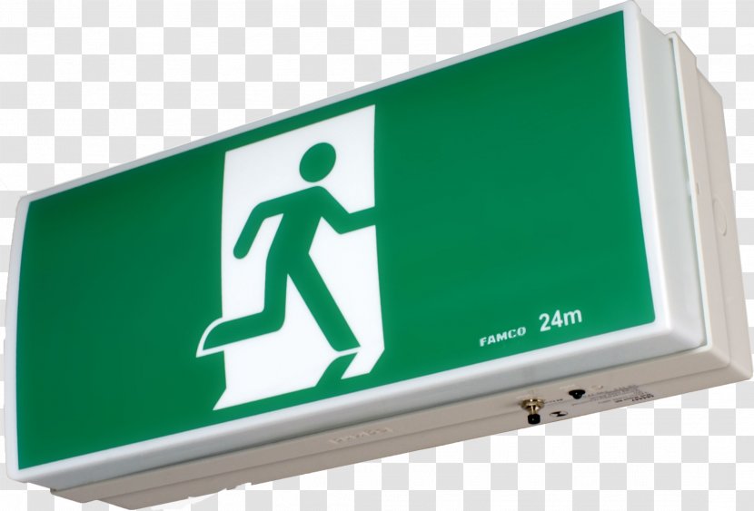 Emergency Lighting Exit Sign - Light Fixture Transparent PNG