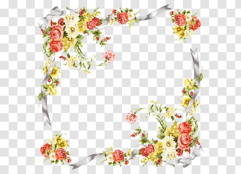 Flower Clip Art Picture Frames Floral Design - Rose Transparent PNG