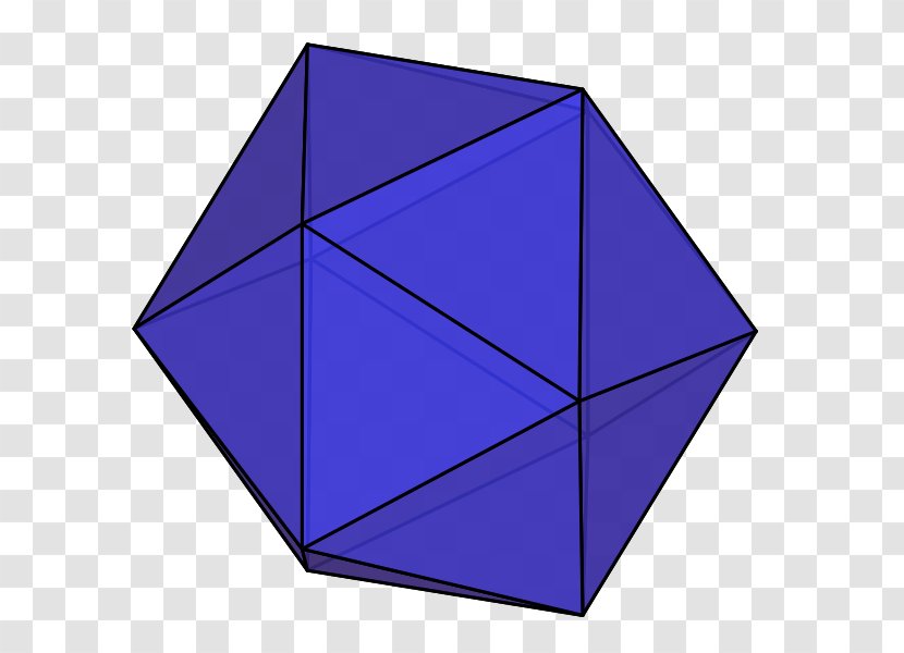 Line Triangle Pattern Product Design - Blue - Icosahedron Stamp Transparent PNG