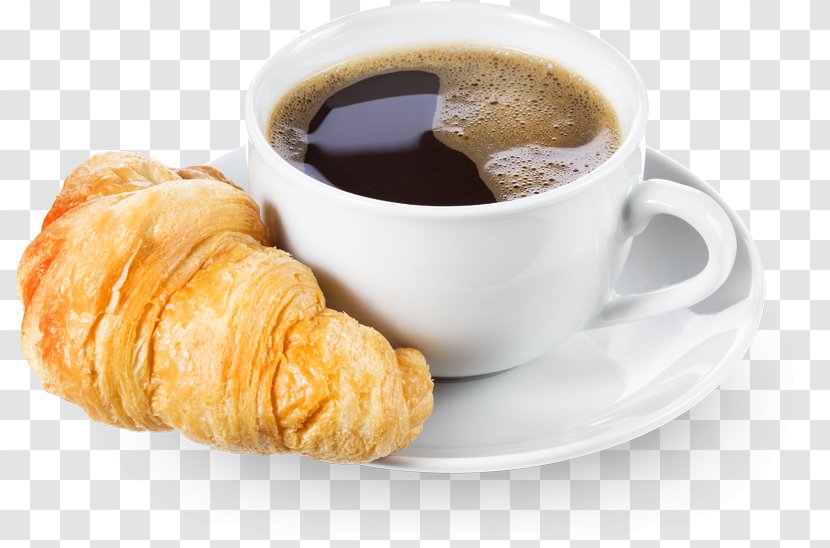 Coffee Cup Croissant Tea Breakfast - Stock Photography Transparent PNG
