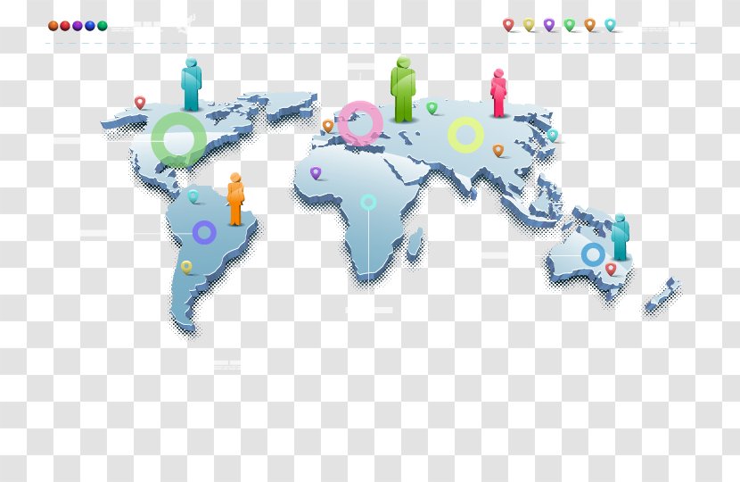 World Map Globe Blank - Infographic - Business Background Transparent PNG
