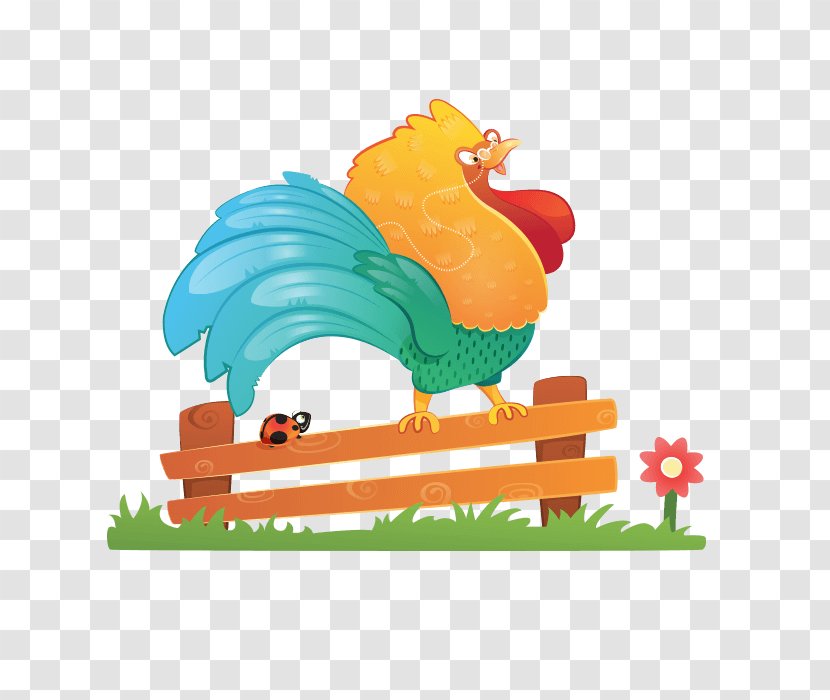 Rooster Sticker Wall Decal Chicken - Farm Transparent PNG