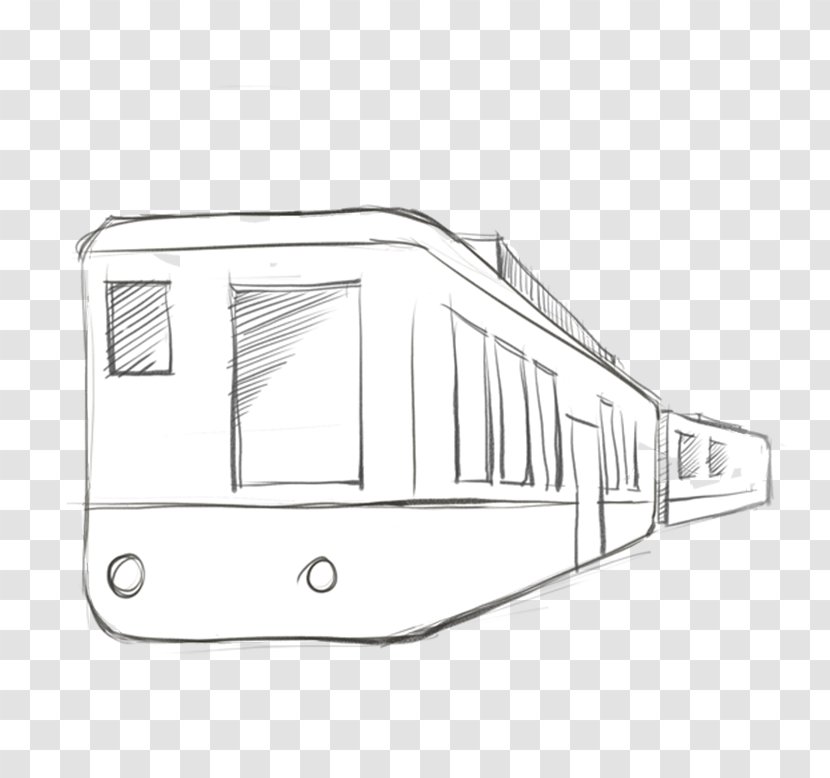 Paper Train Drawing - Stick Figure Transparent PNG