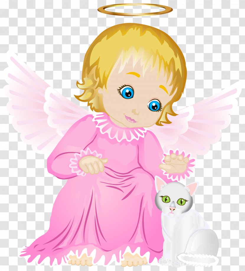 Angel Fictional Character Cartoon Pink Clip Art - Doll Wing Transparent PNG