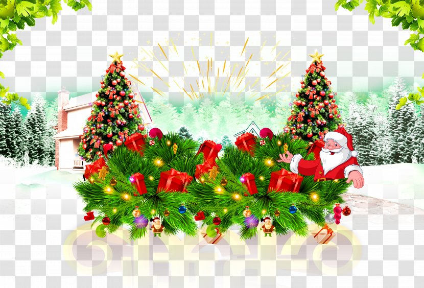 Christmas Tree Santa Claus - New Year - Creative Transparent PNG