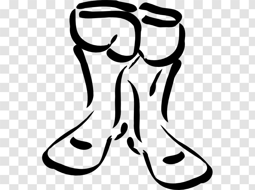 Cowboy Boot Shoe Wellington - Silhouette - Shoes Black And White Clipart Transparent PNG