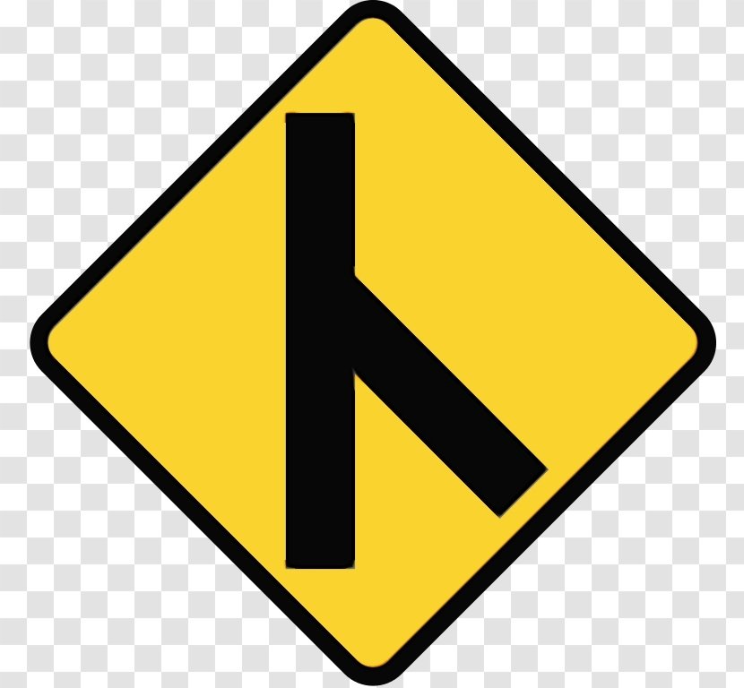 Traffic Sign Road Warning U-turn - Yellow Transparent PNG