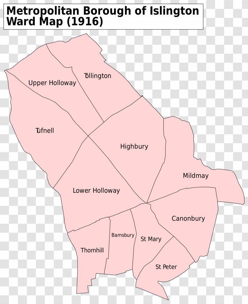 Marylebone Highbury Islington North South And Finsbury West - Map Transparent PNG