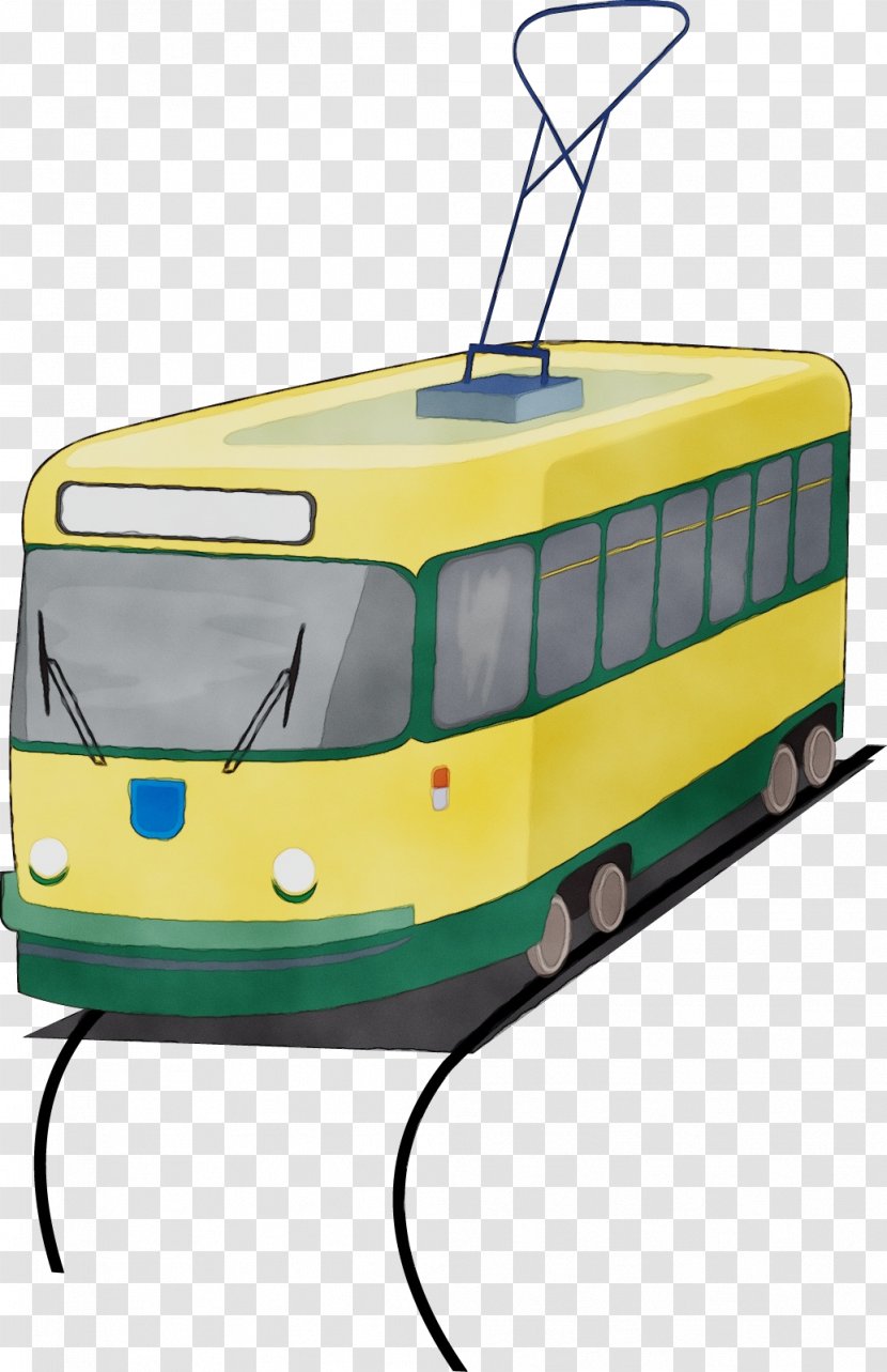 Mode Of Transport Motor Vehicle Tram - Wet Ink - Bus Rolling Stock Transparent PNG