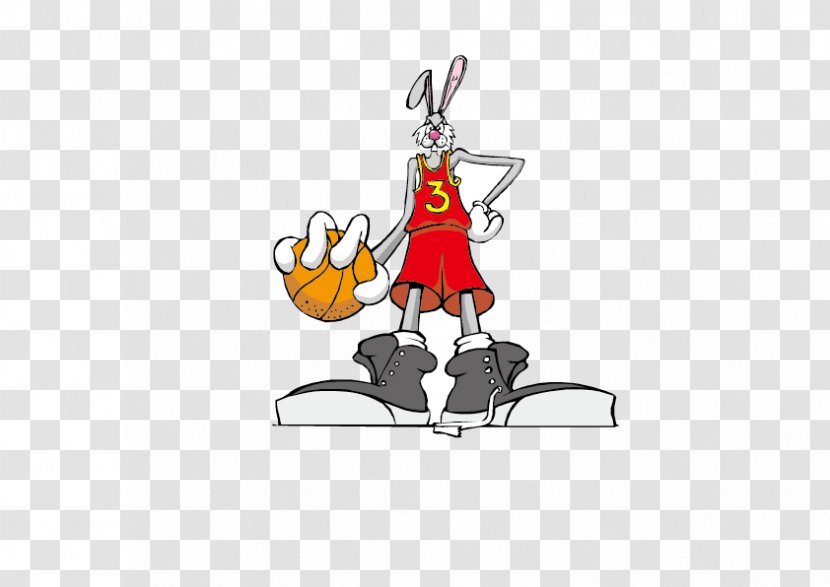 Basketball Cartoon Clip Art - Rabbit Figure Transparent PNG