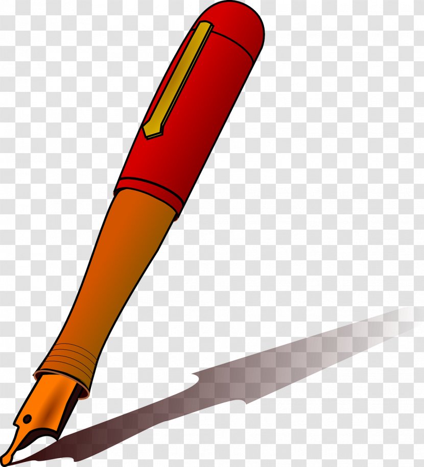Paper Marker Pen Clip Art - Red Transparent PNG