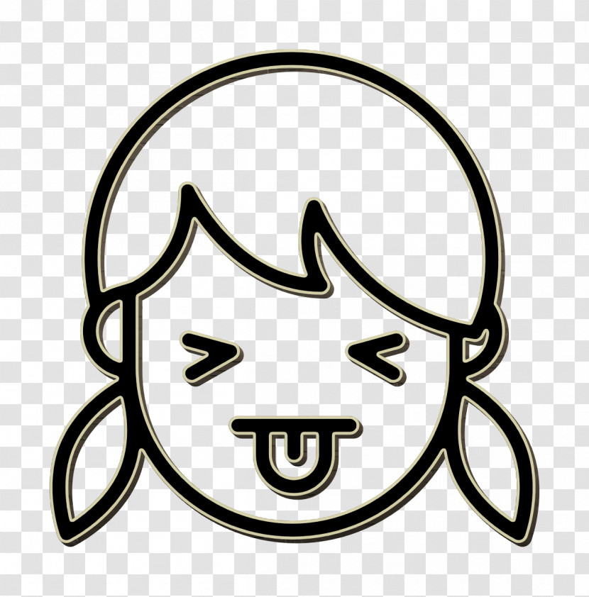 People Faces Icon Child Icon Girl Showing Tongue Icon Transparent PNG