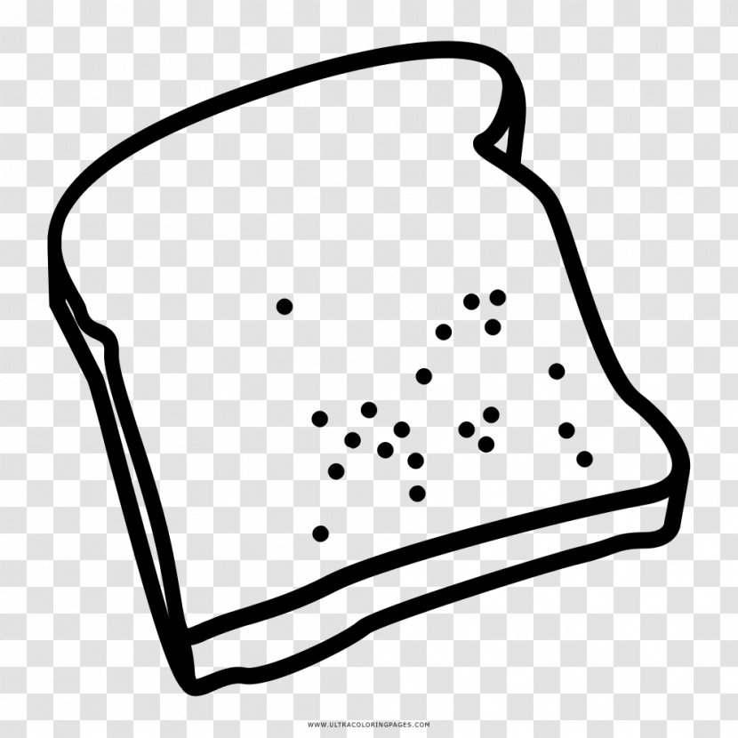 Pan Loaf Drawing Bread Black And White Line Art - Easter Transparent PNG