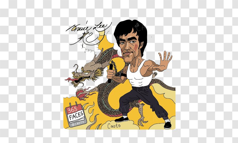 The Legend Of Bruce Lee Kung-Fu Master Cartoon Comics - Drawing - Descendants Dragon, Transparent PNG