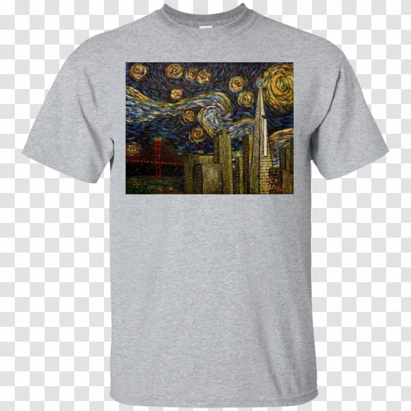 T-shirt Hoodie Gildan Activewear Sweater - Van Gogh The Starry Night Transparent PNG