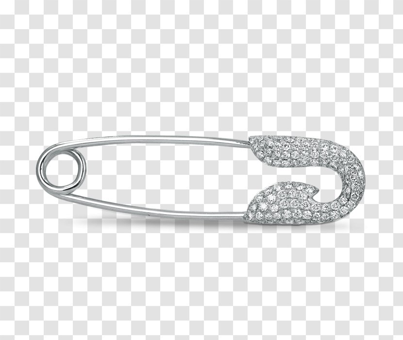 Bangle Safety Pin Earring Jacob & Co - Platinum - Ring Transparent PNG