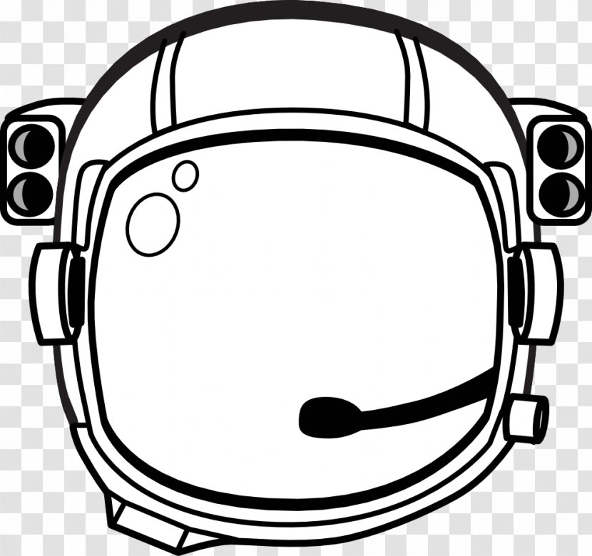 Astronaut Drawing Clip Art - Head - Public Domain Line Transparent PNG