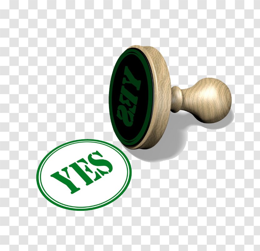 Stamp Seal Rubber - Product Design - Circular Stamped YES Transparent PNG